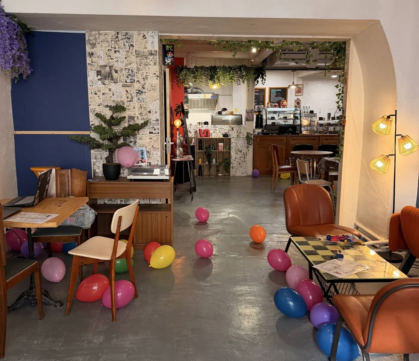 La salle en ballons, jour d'anniversaire